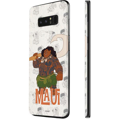 Disney Princess Moana Maui Pattern Galaxy Note 8 Skin