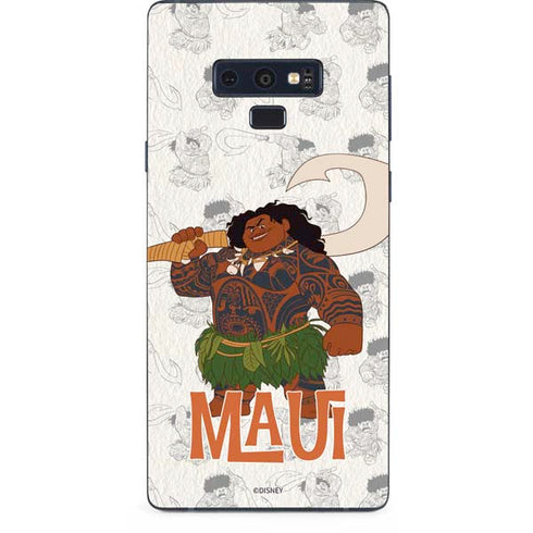 Disney Princess Moana Maui Pattern Galaxy Note 9 Skin