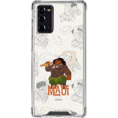 Disney Princess Moana Maui Pattern Galaxy Note20 5G Clear Case