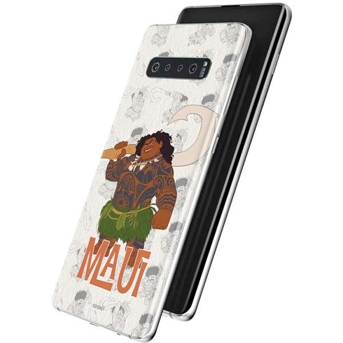 Disney Princess Moana Maui Pattern Galaxy S10 Plus Skin