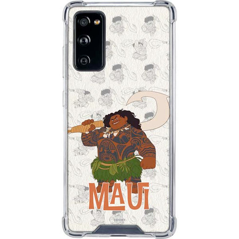 Disney Princess Moana Maui Pattern Galaxy S20 FE Clear Case