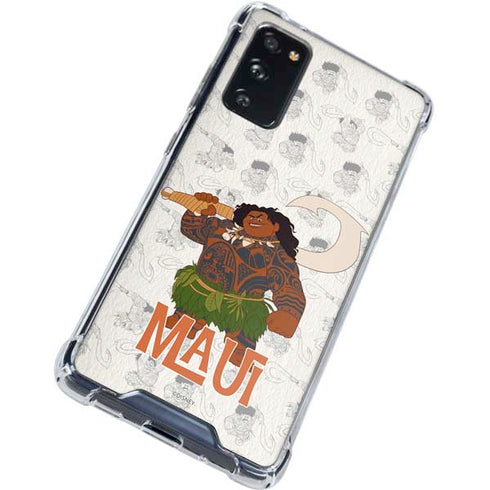 Disney Princess Moana Maui Pattern Galaxy S20 FE Clear Case