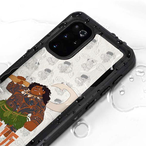 Disney Princess Moana Maui Pattern Galaxy S20 Plus Waterproof Case