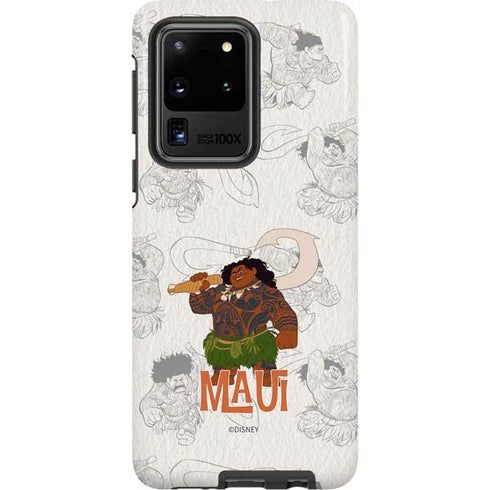 Disney Princess Moana Maui Pattern Galaxy S20 Ultra 5G Pro Case