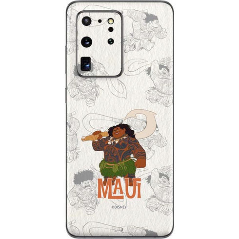 Disney Princess Moana Maui Pattern Galaxy S20 Ultra 5G Skin