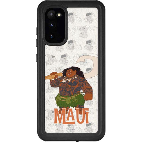 Disney Princess Moana Maui Pattern Galaxy S20 Waterproof Case