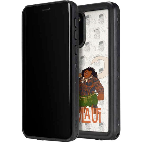 Disney Princess Moana Maui Pattern Galaxy S20 Waterproof Case