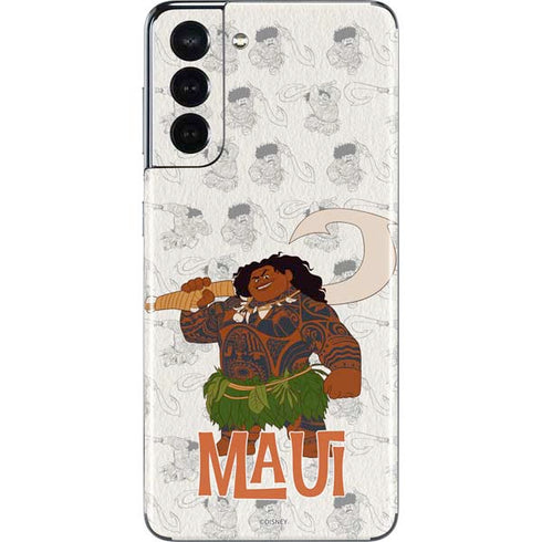 Disney Princess Moana Maui Pattern Galaxy S21 5G Skin