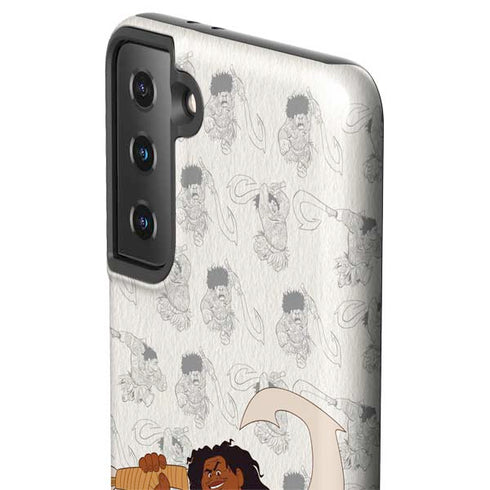 Disney Princess Moana Maui Pattern Galaxy S21 FE Pro Case