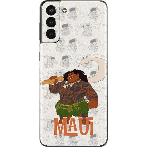 Disney Princess Moana Maui Pattern Galaxy S21 Plus 5G Skin