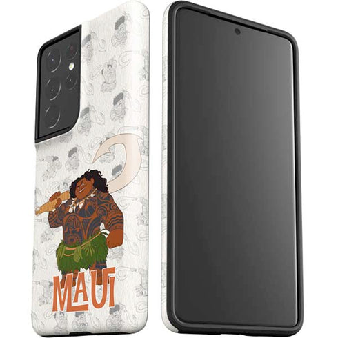 Disney Princess Moana Maui Pattern Galaxy S21 Ultra 5G Pro Case