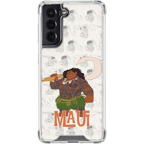 Disney Princess Moana Maui Pattern Galaxy S22 Clear Case
