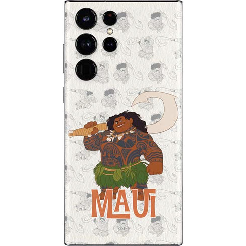 Disney Princess Moana Maui Pattern Galaxy S22 Ultra Skin