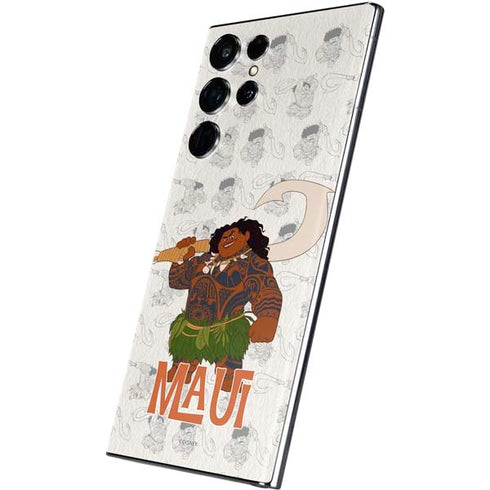 Disney Princess Moana Maui Pattern Galaxy S22 Ultra Skin