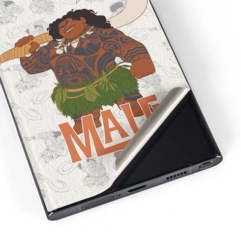 Disney Princess Moana Maui Pattern Galaxy S22 Ultra Skin