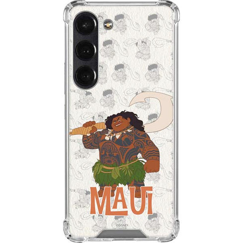 Disney Princess Moana Maui Pattern Galaxy S23 Clear Case