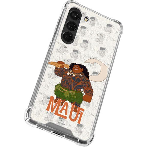 Disney Princess Moana Maui Pattern Galaxy S23 Clear Case