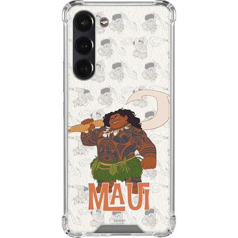 Disney Princess Moana Maui Pattern Galaxy S23 Plus Clear Case