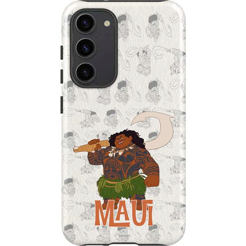 Disney Princess Moana Maui Pattern Galaxy S23 Plus Pro Case