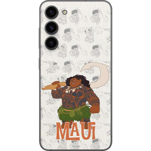 Disney Princess Moana Maui Pattern Galaxy S23 Plus Skin