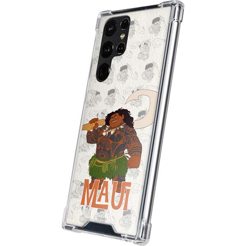 Disney Princess Moana Maui Pattern Galaxy S23 Ultra Clear Case