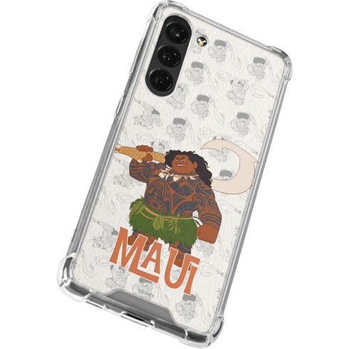 Disney Princess Moana Maui Pattern Galaxy S24 FE Clear Case