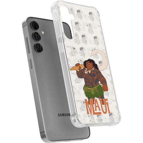 Disney Princess Moana Maui Pattern Galaxy S24 Plus Clear Case