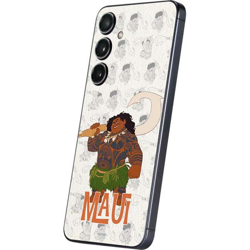 Disney Princess Moana Maui Pattern Galaxy S24 Plus Skin