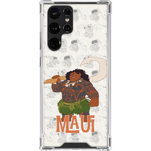 Disney Princess Moana Maui Pattern Galaxy S24 Ultra Clear Case