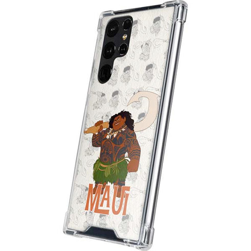 Disney Princess Moana Maui Pattern Galaxy S24 Ultra Clear Case