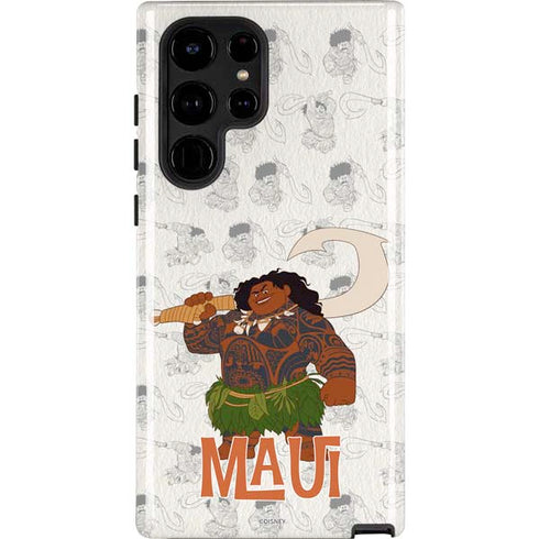 Disney Princess Moana Maui Pattern Galaxy S24 Ultra Impact Case