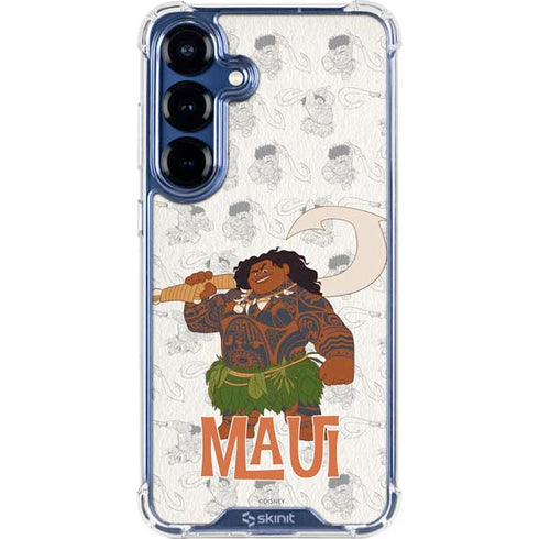 Disney Princess Moana Maui Pattern Galaxy S25 Clear Case