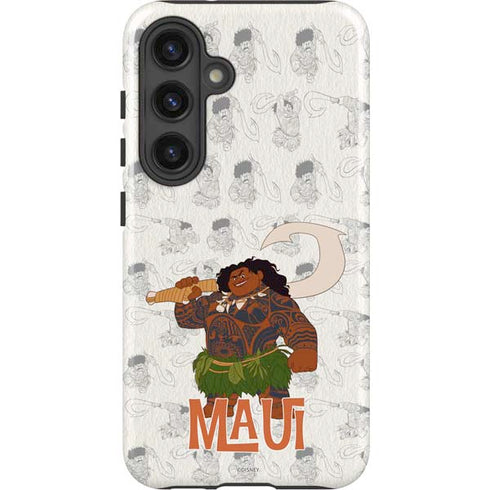 Disney Princess Moana Maui Pattern Galaxy S25 Impact Case