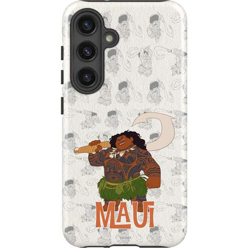 Disney Princess Moana Maui Pattern Galaxy S25 Plus Impact Case