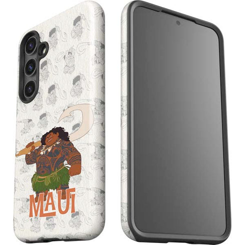 Disney Princess Moana Maui Pattern Galaxy S25 Plus Impact Case