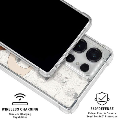 Disney Princess Moana Maui Pattern Galaxy S25 Ultra Clear Case