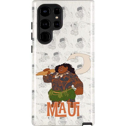 Disney Princess Moana Maui Pattern Galaxy S25 Ultra Impact Case