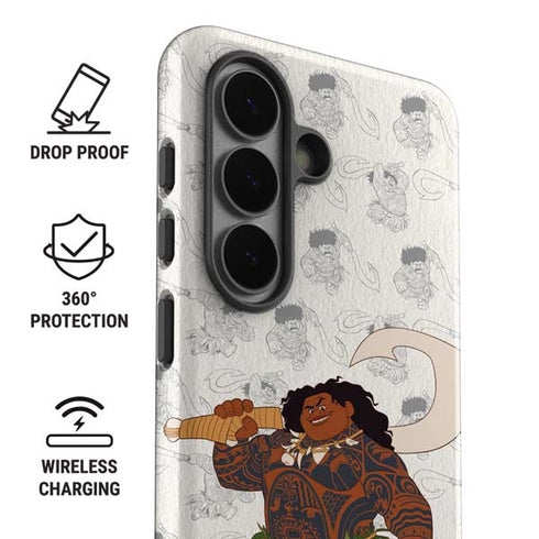 Disney Princess Moana Maui Pattern Galaxy S26 Plus Impact Case