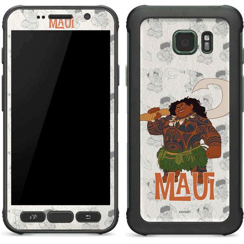 Disney Princess Moana Maui Pattern Galaxy S7 Active Skin