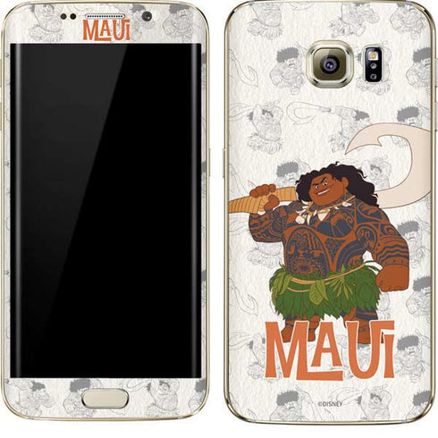 Disney Princess Moana Maui Pattern Galaxy S7 Edge Skin