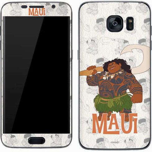 Disney Princess Moana Maui Pattern Galaxy S7 Skin
