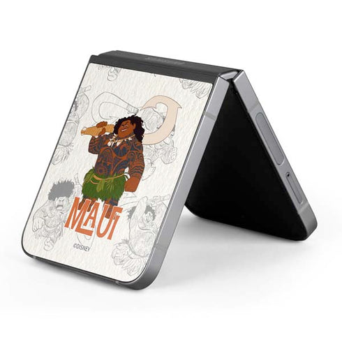 Disney Princess Moana Maui Pattern Galaxy Z Flip6 Skin