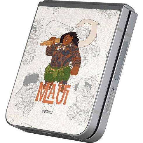 Disney Princess Moana Maui Pattern Galaxy Z Flip6 Skin