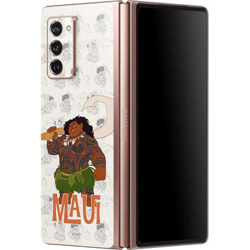 Disney Princess Moana Maui Pattern Galaxy Z Fold2 5G Skin