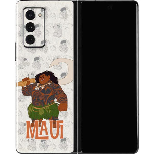 Disney Princess Moana Maui Pattern Galaxy Z Fold2 5G Skin