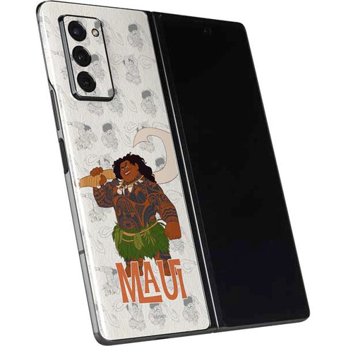 Disney Princess Moana Maui Pattern Galaxy Z Fold2 5G Skin
