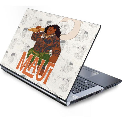 Disney Princess Moana Maui Pattern Generic Laptop Skin