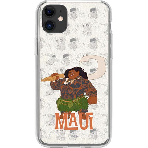 Disney Princess Moana Maui Pattern iPhone 11 Clear Case