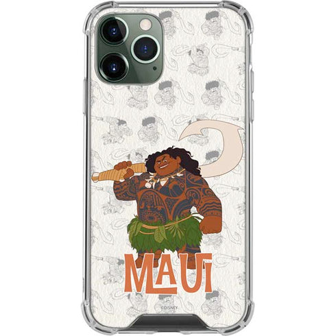 Disney Princess Moana Maui Pattern iPhone 11 Pro Max Clear Case