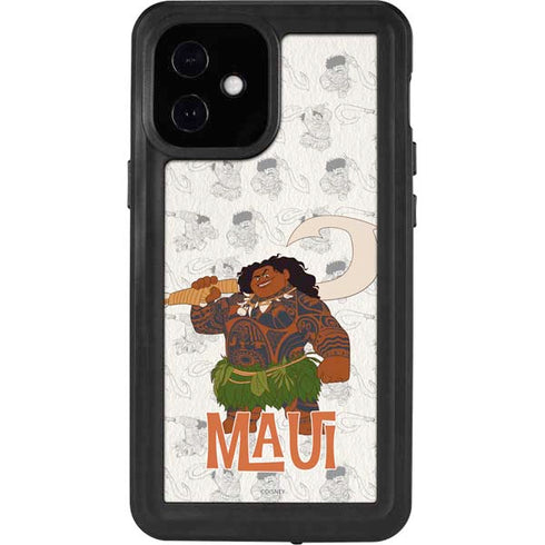 Disney Princess Moana Maui Pattern iPhone 12 Mini Waterproof Case